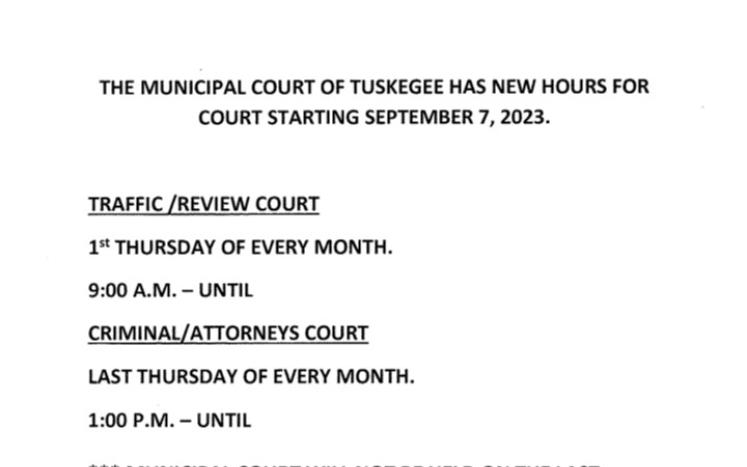 Municipal Court New Hours 